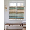 thumbnail image 6 of Tier Curtains 45 Inches Long, Green Blue Brown Farmhouse Window Treatment Curtain Drapes, Vintage Wood Small Curtain Drapes for Bathroom Laundry Room, 27.5"x45", 2 Panels, 6 of 7