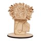 thumbnail image 1 of Manualidades de madera para el Día de Madre, decoración de mesa, ramo de flores de madera en , tarjeta de felicitación para esposa, maestra,, 1 of 9