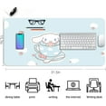 thumbnail image 2 of Kawaii Mouse Pad Cartoon Gaming Mouse Pad Cute Leather Desk Pad Protector Cartoon Gaming Mouse Pad Anime Office Desk Non-Slip PU Leather Desk Blotter (Blue, 35.4"x15.7"), 2 of 6