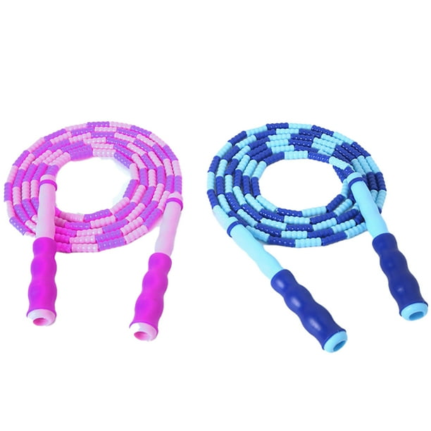 Niños, Cuerda para saltar ajustable, Cuerda para saltar con cuentas blandas, Segmentación libre Sin enredos, Segmentos de plástico MFZFUKR CPB-DE-SSW1063-1