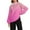 Hot Pink, variant on Women's Plus Size Mock Neck Pullover, Gradient Color Thermal Lined Sweatshirt, Soft Fleece Crewneck Long Sleeve Top, Comfortable Loungewear for Casual Winter Wear and Home Relaxation Hot Pink L