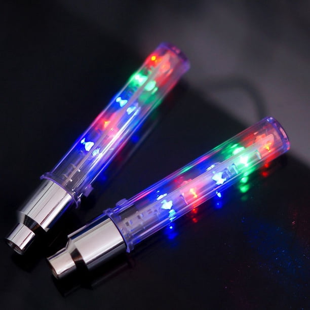 Luz de rueda de bicicleta con luz intermitente para válvula de neumático, luz de cubierta de rueda de bicicleta