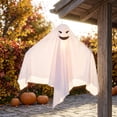 thumbnail image 4 of Twfbrm Halloween Hanging Ghosts, 25 Inch White Hanging Swing Ghosts Decorations with LED Light, Waterproof Flying Ghost Halloween Decoration for Front Door, Indoor, Outdoor Doorway, 4 of 7
