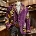 thumbnail image 2 of QSAWXQZ Men's St.Patrick's Day Carnival Blazer Graphic Print Long Sleeve Coat Festival Holiday Party Cardigan Jacket with Pockets 4XL, 2 of 6