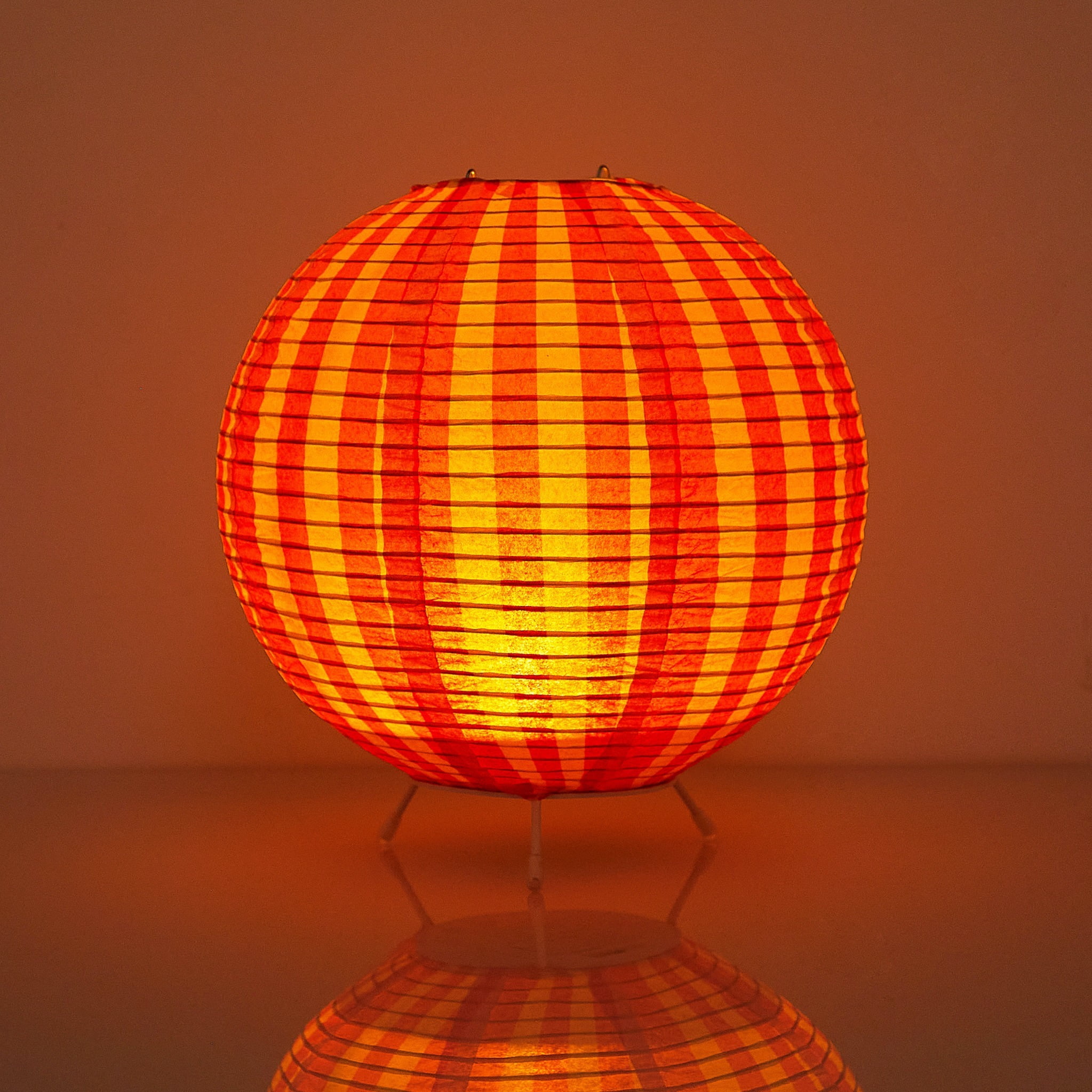 Urban Shop 8.2"H x 9"D Paper Lantern Table Lamp, Orange