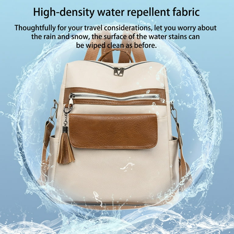 Gomayee Leather Backpack Purse for Women Designer Ladies Large