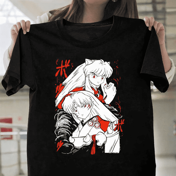 Inuyasha Sesshomaru Red Moon Anime Manga Demon Brother Art Unisex T-Shirt, for men & women, up to size 5XL.
