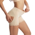 thumbnail image 3 of Defitshape Women's High Waisted Butt Lifter Firm Shapewear Underwear Butt Lifting Slimming Lace Short Shapewear Shorts Apricot 12, 3 of 4