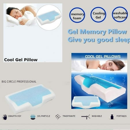 Comfort & Relax Gel Memory Foam Contours Pillow for Sleeping Cool and Neck  Support