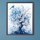 thumbnail image 3 of Pintura de diamante 5D DIY, kit de árbol de flores con taladro redondo completo, decoración del hogar, 40x50cm, azul, 3 of 9