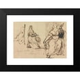 thumbnail image 2 of Benjamin Robert Haydon 14x11 Black Modern Framed Museum Art Print Titled - Studies of a Seated Woman, 2 of 5