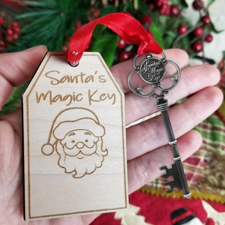 Mishuowoti Santa's Key For House With No Chimney Ornament Santa Key Santa  Clause Decoration Santas Key Black One Size 