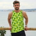 thumbnail image 6 of Gukieu St. Patrick's day Print Men's Quick Dry Fitness Vest, Round Neck Sleeveless Fitness Bodybuilding Top-XX-Large, 6 of 7