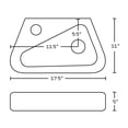 thumbnail image 2 of American Imaginations AI-1758 17.5 in. Rectangle Above Counter White Vessel for 1 Hole Left Drilling, 2 of 4