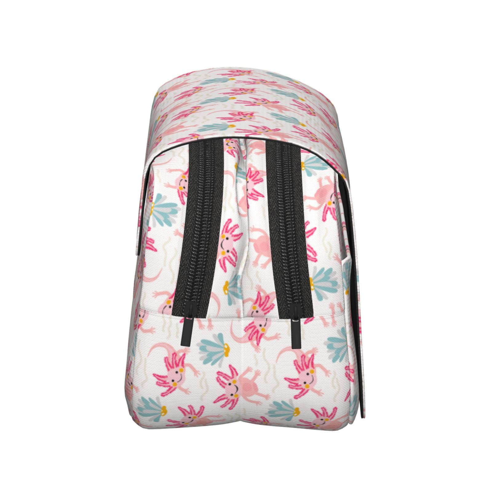 Rateoe Cute Axolotl Pattern Double Clamshell Pen Case, Storage Organizer with Two Zipper Compartments– Holds Up to 50 Pencils & Pens