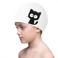 thumbnail image 3 of Cute swimming cap swimming cap kids girls boys silicone bathing cap swimming hat, 3 of 3