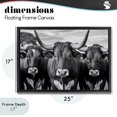 thumbnail image 4 of Stupell Industries Traditional Three Longhorns in a Row Black Floating Frame Canvas Art, 25 x 17, by Creative Studio, 4 of 8