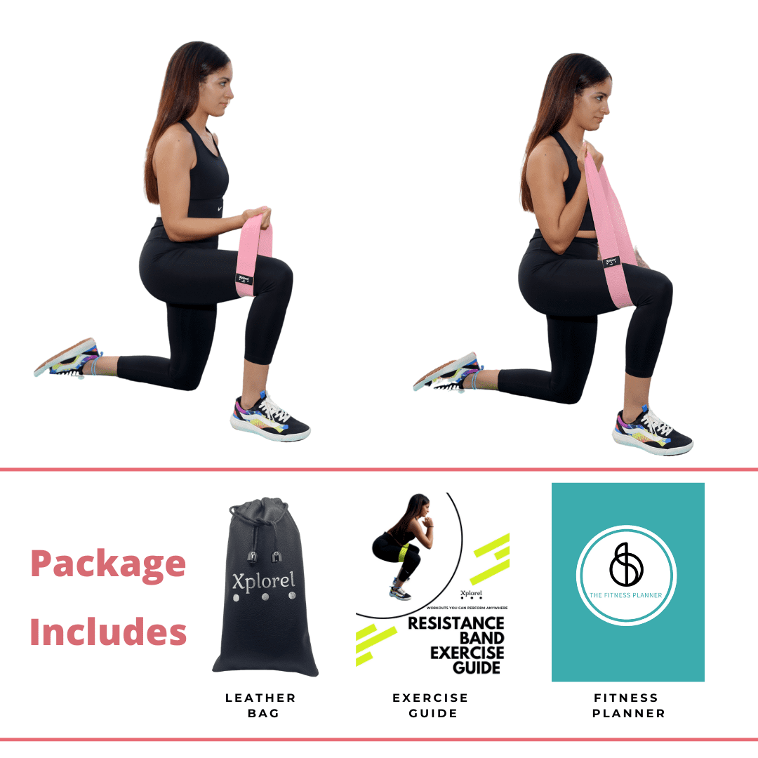 Xplorel Resistance Bands w/ Carry Bag, Exercise Guide, & Fitness Planner, 5 Pack
