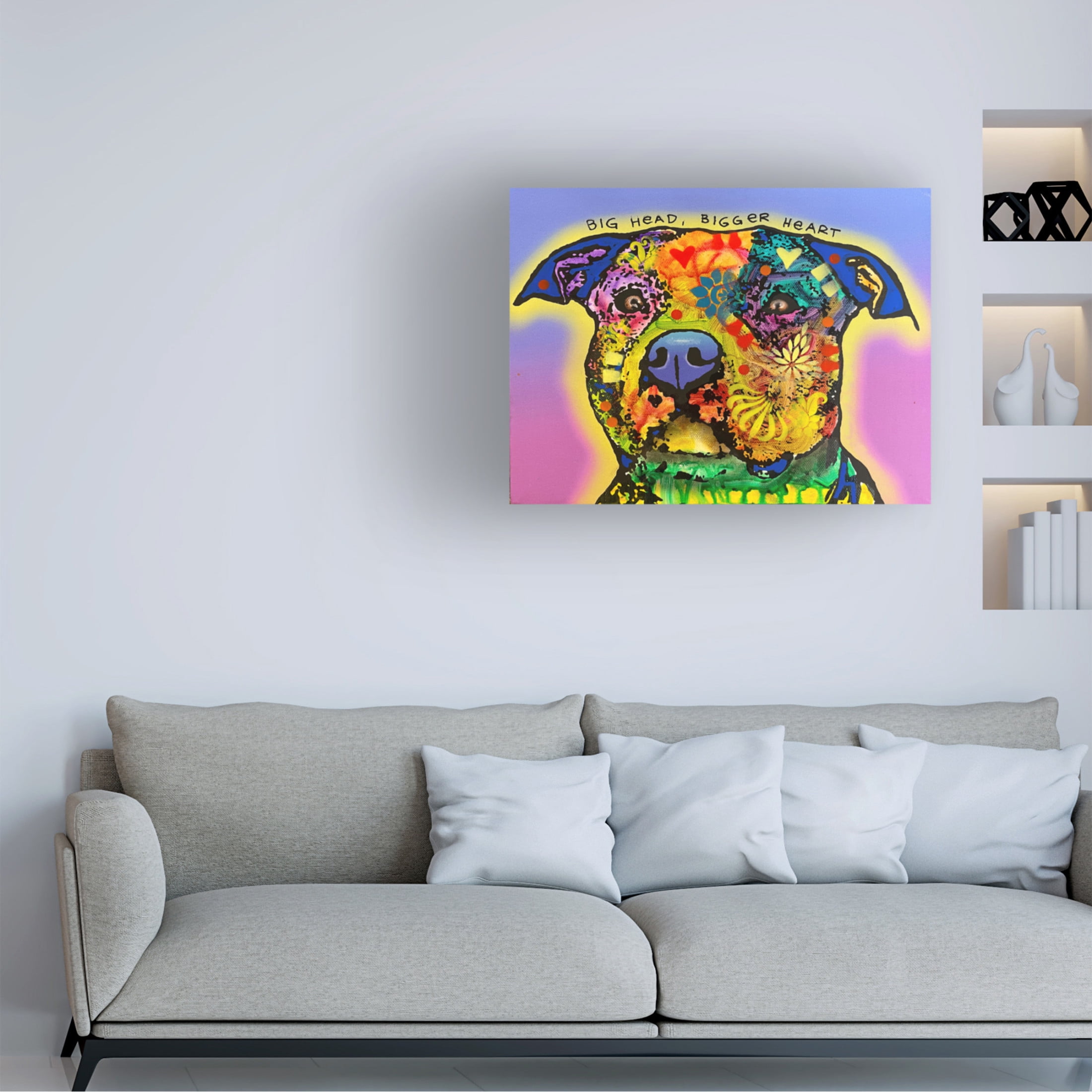 Canvas Wall Art - Dean Russo- Exclusive 'Bigger Heart' Wall Art for Living Room, Bedroom, or Office Décor by Trademark Fine Art - 24 x 18 Inches