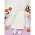 thumbnail image 6 of Toddler Baby Boys Girls Halloween Sweaters Pumpkin Face Long Sleeve Ribbed Knitted Pullover Fall Winter Clothes, 6 of 7