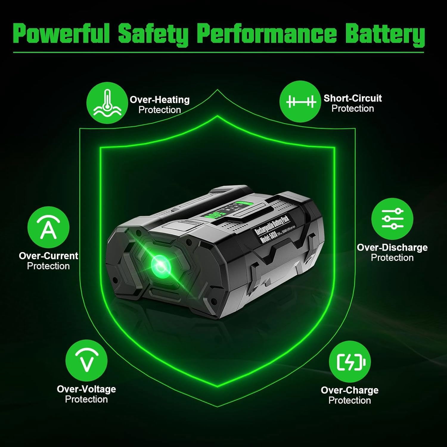 56V 3.0Ah Replacement for EGO 56V Battery BA2800T BA2800 BA4200 BA1400 56-Volt EGO Power+ Cordless Tools