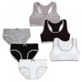 thumbnail image 2 of Saient Girl Underwear Soft Cotton Solid Print Casual Sports Training Bra Panties Sets, 2 of 5