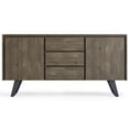 thumbnail image 4 of Simpli Home Lowry Solid Acacia Wood Sideboard Buffet in Gray, 4 of 6