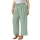 thumbnail image 4 of Pantalones Palazzo de Talla Grande para Mujer Agnes Orinda con Pliegues, Cintura Elástica y Cordón, Pantalones Anchos Casual con Bolsillos 2X Verde Claro, 4 of 6