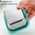 thumbnail image 4 of Stretchable Silicone Replacement Covers For Leftovers And Meal Preparation Heat Resistant Lid for Square Glass Bowl, 4 of 11