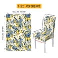 thumbnail image 6 of TSOVTHRID Lemon Floral Bird Print 7-Piece Tablecloth and Chair Covers Set, Stretchable Washable Spandex Table Cloth with Dinning Chair Cover for Home, Hotel, Banquet, Wedding, Party Decor, 6 of 6