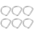 thumbnail image 1 of Uxcell Metal D-Rings Stainless Steel D Ring Welded Solid Dee Rings DIY Accessories for Belts Sewing Dog Collars Webbing Straps 5x30mm, 1 of 6