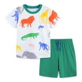 thumbnail image 6 of Esaierr Baby Toddler Boys Girls Outfits Cartoon Short Sleeve T-Shirt Top + Shorts Summer Newborn Set 2Pcs for 2-8Y, 6 of 7