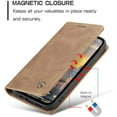 thumbnail image 4 of CaseMe for iPhone 15 Pro Max, Wallet Case Soft PU Leather Flip Case Magnetic Stand Flip Protective Cover Leather Case with ID & Credit Card Slots Holder Case-Brown, 4 of 8