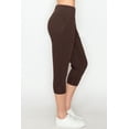 thumbnail image 4 of ALWAYS Women's Slimfit Super Soft Highwaisted Capri Joggers with Pockets - Brown X-small, 4 of 6