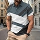 thumbnail image 5 of Ceisia Men's Summer Casual Geometric Color Block Mesh Short Sleeve Lapel Shirt Multicolor L Gifts, 5 of 7