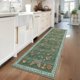 thumbnail image 5 of Qinaqin 2 x 6 ft Verde Rectangular Laundry Bathroom para Dormitorio cm de Alturaallway Suave Non Slip Botanical Mushroom Butterflies Print Moderno Farmhouse Anchoashable Runner Rug, 5 of 7