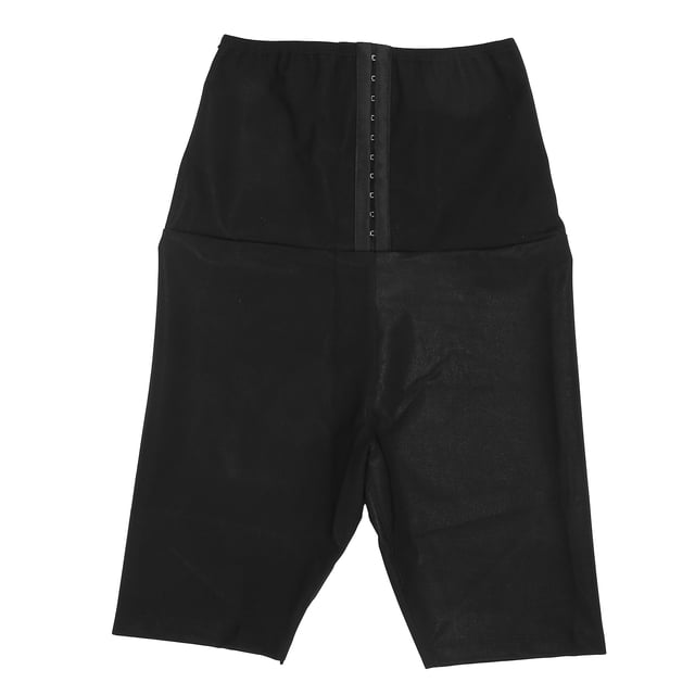 Ficarrico Pantalones cortos de cintura alta con botones para levantamiento de glúteos para mujer, sauna, yoga, gimnasio, 2XL/3XL