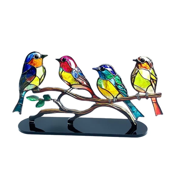 Colorful Birds Ornamented Table Decoration, Birds Desktop Ornamented, Modern Acrylic Birds Figurine Decorative Art Ornamented