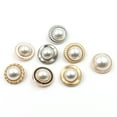 thumbnail image 2 of 5 PCS Pearl Gold Metal Women Coat Buttons for Clothing Sweater Decoration Sewing Crafts Accessories (#4, 23mm), 2 of 8