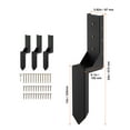thumbnail image 3 of KFFKFF Fence Post Support Kit, 4 Units, 3.5x3.5 in Inner Diameter, Durable Steel Stakes for Mending Leaning or Damaged Wooden Posts, Ground Anchor Spike for Comprehensive Enclosure, 3 of 9