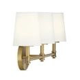 thumbnail image 5 of Trade Winds Coyle 3-Light Bathroom Vanity Light in Natural Brass, 5 of 6