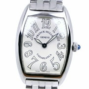 Pre-Owned FRANCK MULLER Franck Muller Casablanca 1752QZ stainless steel quartz analog display ladies white dial watch (Fair)