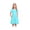Blue, variant on Arshiner Girl's Summer Dresses Short Sleeve Casual Holiday Skater Twirl Dress with Pockets