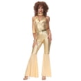 thumbnail image 3 of Disfraz de hippie rockero sexy para mujer, disfraz de hippie de discoteca, para Halloween, para adultos, para bailar, para fiesta, de los años 70 y 80, 3 of 5