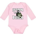 thumbnail image 3 of Inktastic Born to Fish Boys or Girls Long Sleeve Baby Bodysuit, 3 of 5