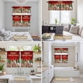 thumbnail image 6 of Merry Christmas Kitchen Curtains Sets for Windows 24 Inch Length, Winter Trees Xmas Snowflake Gingerbread Rod Pocket Window Treatments Tier Curtains and Valances Set for Bedroom/Bathroom, 6 of 8
