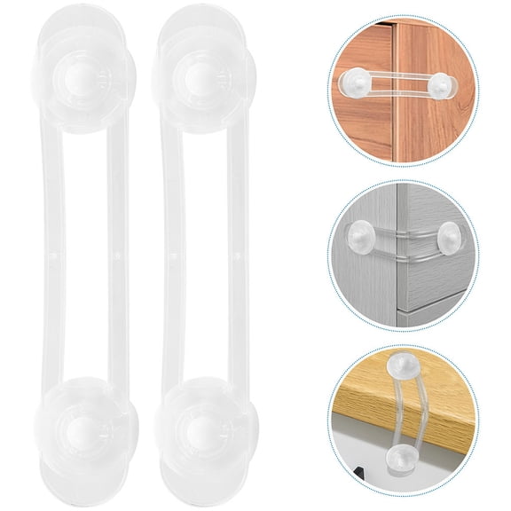 IBASETOY 6Pcs Easy Install Transparent Cabinet Locks for Drawer and Door Safety