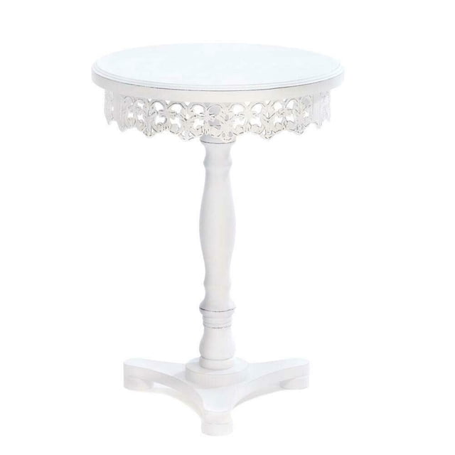 Mesa con pedestal Koehler Flourish White 21 cm