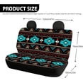 thumbnail image 5 of ZEN Navajo Aztec Rear Bench Seat Cover for Cars Truck SUV Western Tribal Car Seat Covers for Women Men Geometric Stripe Back Seat Backrest Saddle Blanket Protector Set of 2, 5 of 13