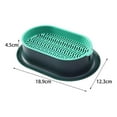 thumbnail image 2 of Seed Sprouter Tray for Seedling Planting Soil Free Hydroponic Cats Snack Cats Grass Box Blue Green, 2 of 8